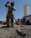 U.S. Air Force Senior Airman Haji Stewart, 355th Civil Engineering Squadron firefighter, drains a fire hose of excess water after a fire attack drill at Davis-Monthan Air Force Base, Ariz., April 19, 2017. The 355th CES Fire Emergency Services recently received Accredited Agency status from the Commission on Fire Accreditation International. (U.S. Air Force photo by Airman 1st Class Frankie Moore)