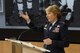 Lt. Gen. Michelle Johnson, the superintendent of the U.S. Air Force Academy, gives the opening remarks at the National Association of Collegiate Directors of Athletes Spring Symposium, hosted by the Academy’s Athletic Department, April 10, 2017, in Polaris Hall. During the two-day symposium, athletic directors from several U.S. colleges met to discuss a shared priority: reducing sexual assault and learning innovative ways to teach leadership and develop character among their athletes. (U.S. Air Force photo/Darcie Ibidapo)