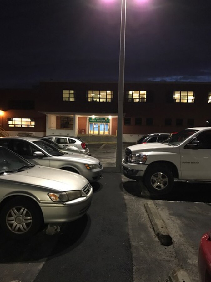 Building 159’s parking lot shines brightly now due to Voluntary Protection Program initiatives that took place aboard Marine Corps Air Station Cherry Point, N.C., in January 2017. “The biggest thing is that it’s not just one person – It’s a team effort. VPP empowered us,” said Bob Dockery, a supply systems analyst aboard the air station. In VPP, management, labor, and the Occupational Safety and Health Administration work cooperatively and proactively to prevent fatalities, injuries, and illnesses through a system focused on: hazard prevention and control; worksite analysis; training; and management commitment and worker involvement. (Courtesy photo/ Used with Permission)