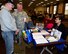 Mr. Ed Chandler, Chief of Quality Assurance and Senior Master Sgt. Rob Lind, Operations Superintendent, both from the 914th Communications Squadron gather information from one of the many vendors present at the Niagara Falls ARS Wellness Fair April 6, 2017.  The annual event is sponsored by the 914th Airlift Wing to help base employees, military and civilian, their families, and veterans, obtain information on many local services that are offered to live a healthier lifestyle. Examples were nutrition and healthy eating habits, stress management, and financial advice just to name a few. (U.S. Air Force photo by Peter Borys)