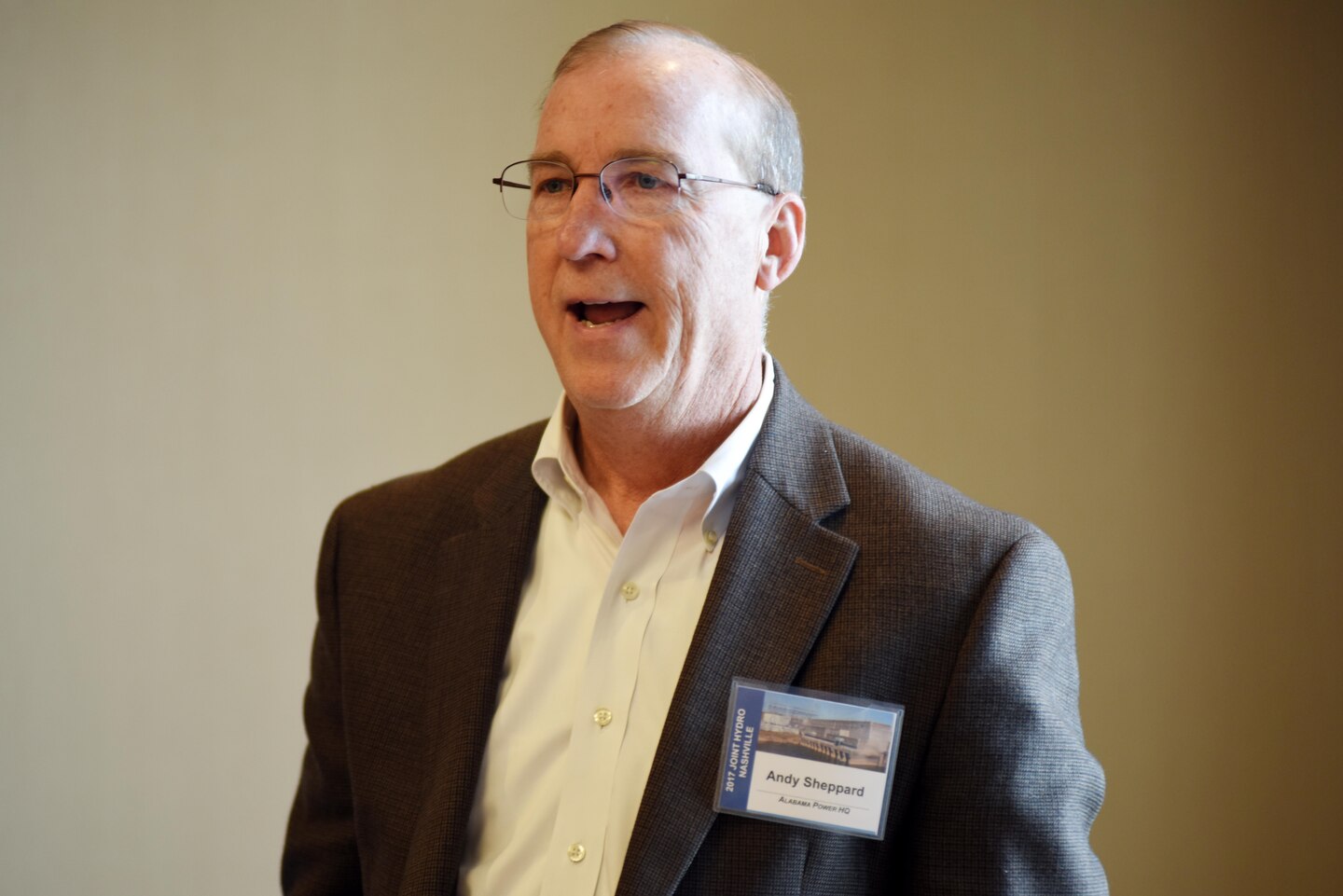 Andy Shepherd, engineer in the Southern Company Control Center in Birmingham, Ala., talks about how the company he works for provides SEPA transmission lines to get the clean and cheap renewable hydropower from the Corps of Engineer dams to customers.  Shepherd spoke April 19, 2017 to more than 100 hydropower experts attending the 40th Annual Joint Hydropower Conference in Nashville Tenn.