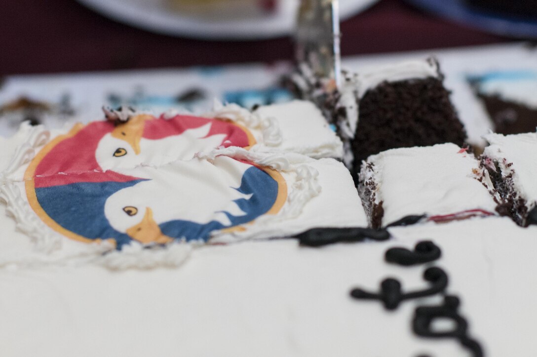 Soldiers and civilians assigned to the U.S. Army Reserve Command headquarters at Fort Bragg, N.C. gathered together, April 21, 2017, to celebrate 109th anniversary of the of the U.S. Army Reserve. Created in 1908 as the Medical Reserve Corps, America's Army Reserve of today has transformed into a capable, combat-ready, and lethal Federal reserve force in support of the Army at home and abroad. (U.S. Army Reserve photo by Timothy L. Hale)(Released)