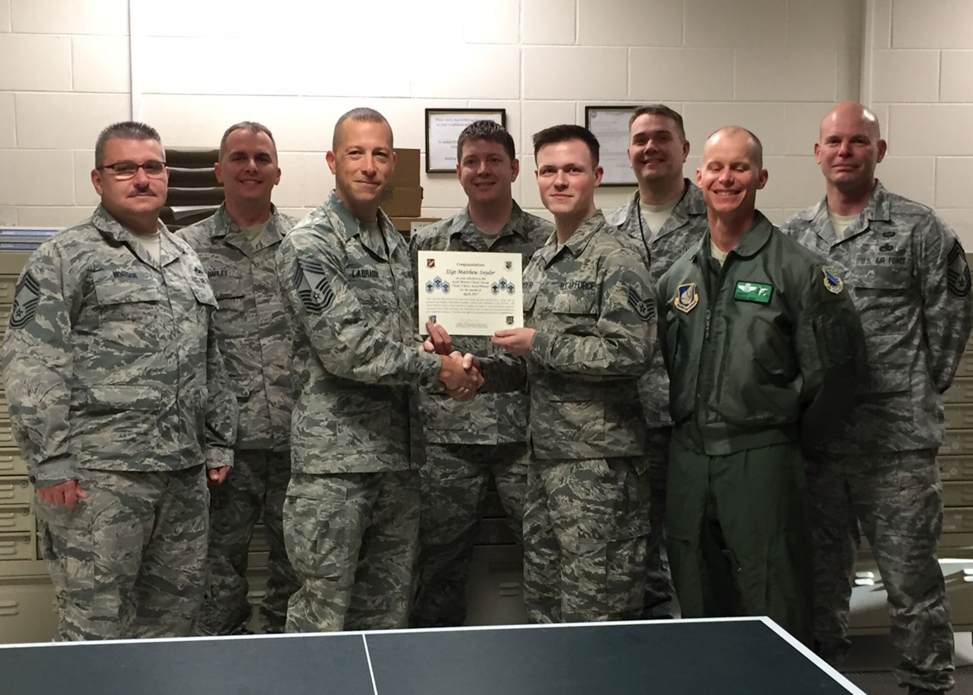 SSgt Matthew Snyer was selected as the Chiefs' Group Choice Award Winner.