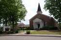 The Columbus Air Force Base Chapel stands tall on Harpe Blvd. April 18, 2017, at Columbus Air Force Base, Mississippi. The Chapel is open to all religions so all Airmen can be spiritually fit to fight. (U.S. Air Force photo by Airman 1st Class Beaux Hebert)