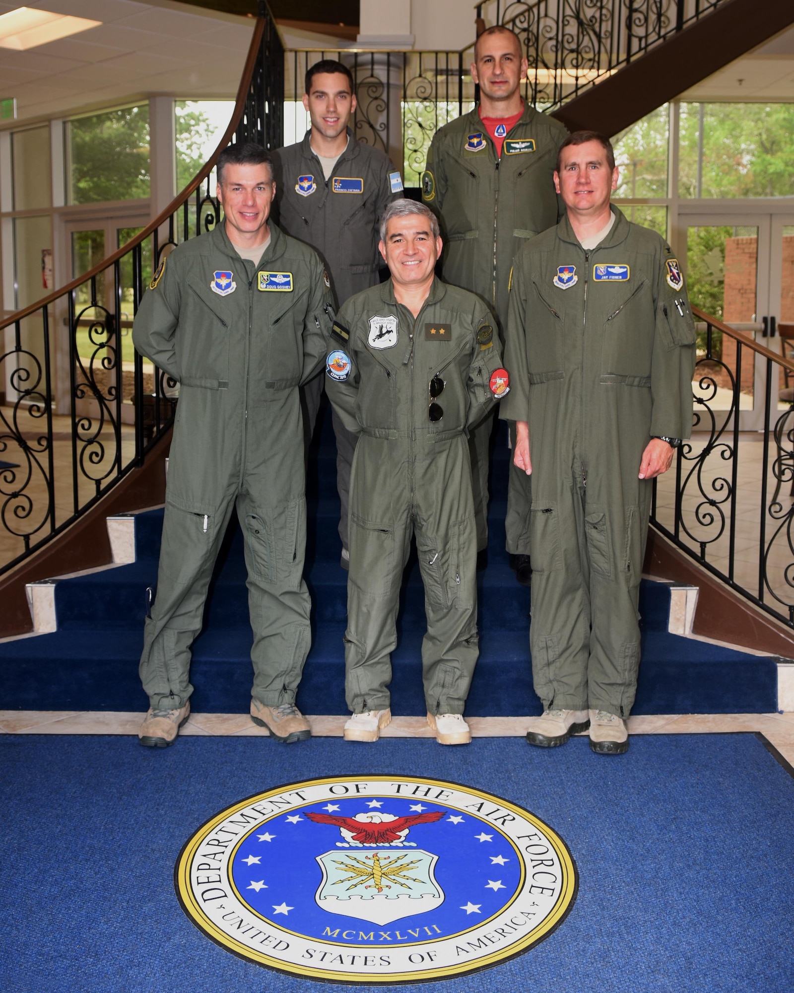 Maj. Gen. Xavier Isaac, the Argentine Defense and Air Attaché to the United States, visited Columbus Air Force Base, Mississippi, April 18, 2017. The 14th Flying Training Wing currently has an Aviation Leadership Program student pilot from Argentina and an Argentine air force exchange pilot
in the 49th Fighter Training Squadron. (U.S. Air Force photo by Melissa Doublin)