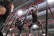 Juan Mendez performs climbs a rope during the ‘FitCon Frontline Throwdown’ at the Salt Palace in Salt Lake City, Utah, April 21. The four-person team took turns climbing the rope for 10 minutes. (R. Nial Bradshaw/U.S. Air Force)