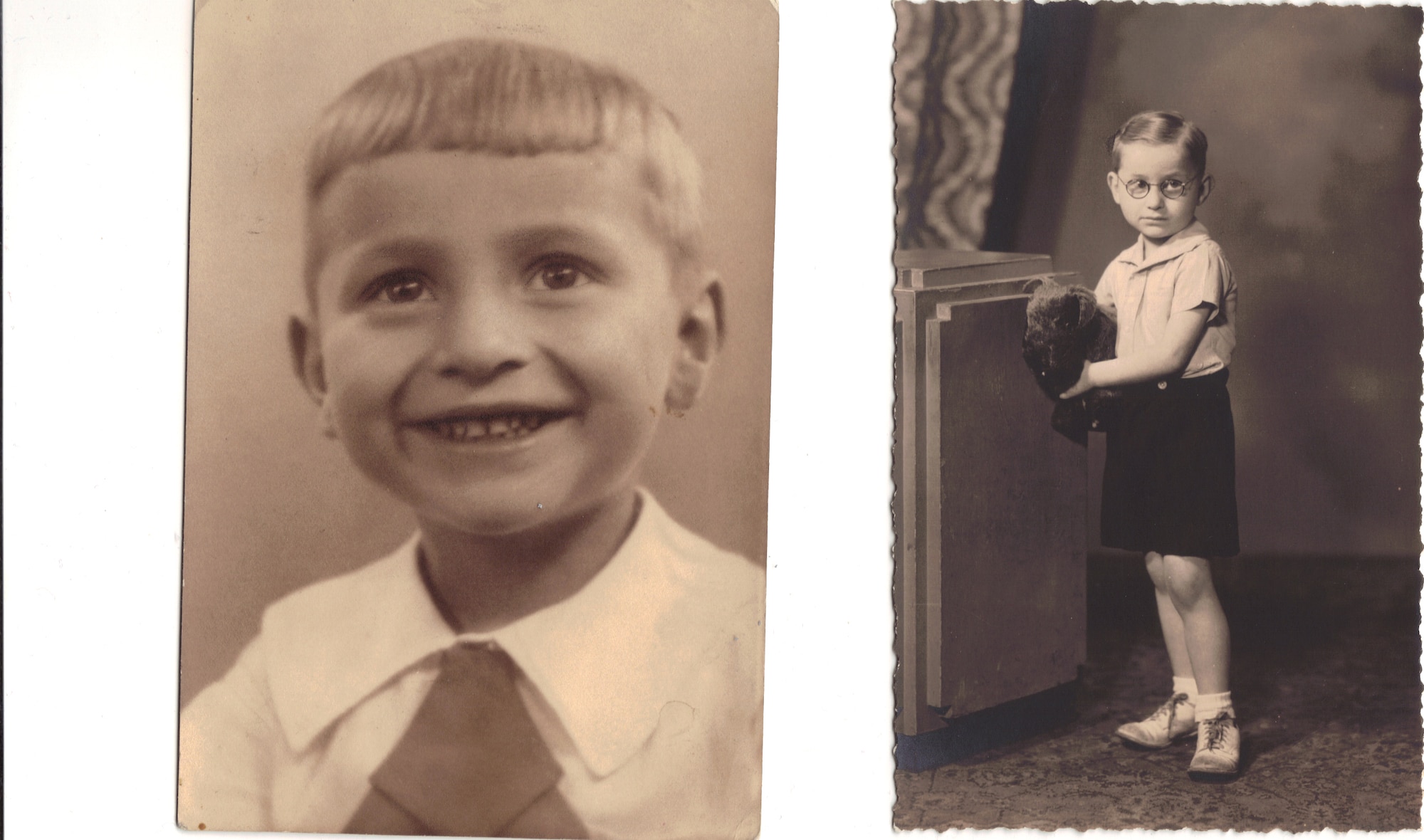 Samuel Lauber, a retiree from the 88th Air Base Wing Medical Group, survived the Holocaust after being rescued as a toddler by the Detry family in Lalouviere, Belgium. These pictures were taken around the time Lauber went into hiding from the Nazis during World War II. (Courtesy photo)