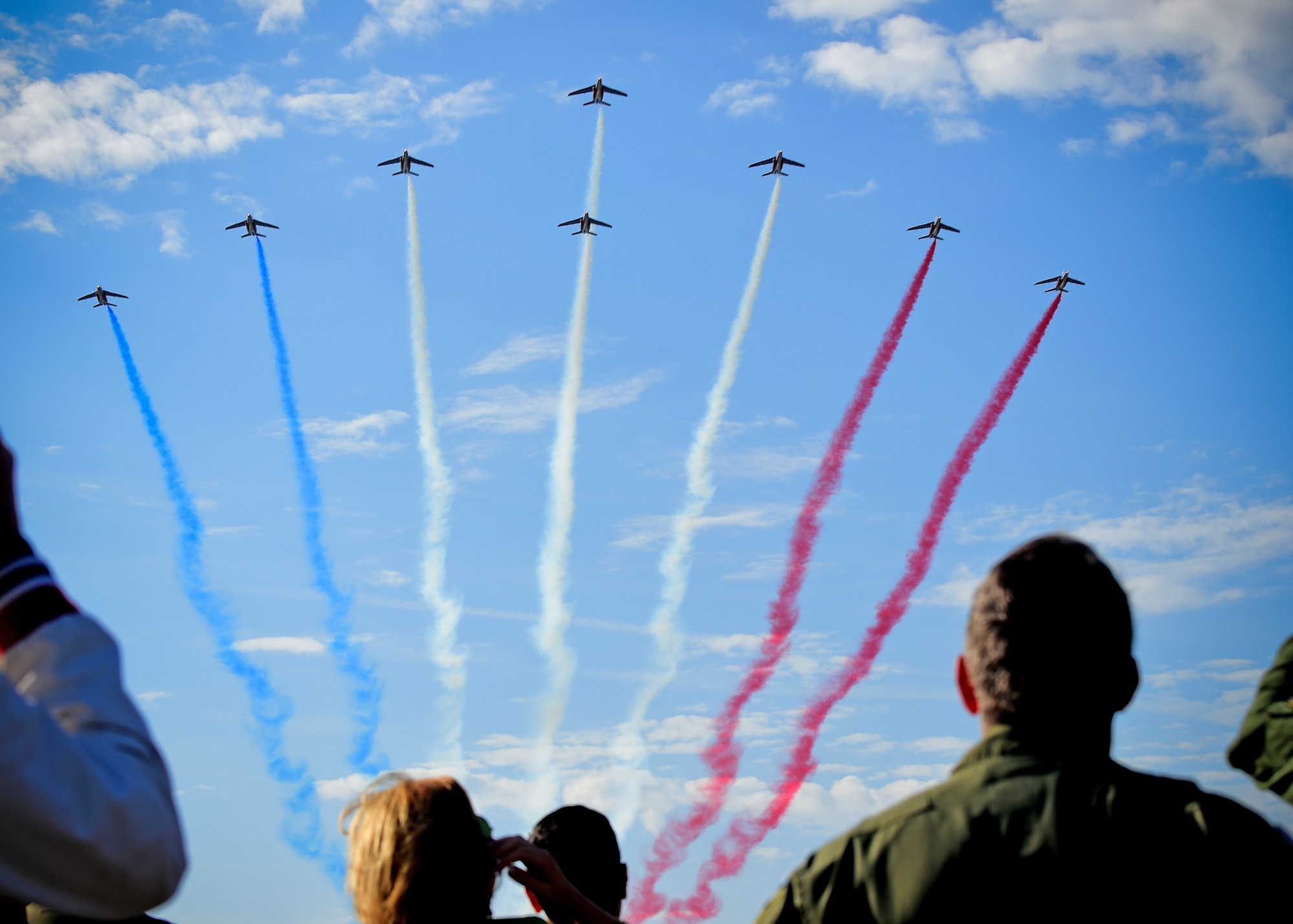 (Right) U.S. Air Force Chief of Staff David Goldfein watches a demo during the ATLANTIC TRIDENT 17 World War I Remembrance Day at Joint Base Langley-Eustis, Va., April 21, 2017. This year marks the 100th anniversary of the U.S. Air Force’s participation alongside the French air force and Royal air force during World War I. (U.S. Air Force photo/Staff Sgt. Areca T. Bell)
