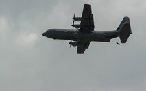 A Greek paratrooper jumps from a U.S. Air Force C-130J Super Hercules for a static-line air drop during Exercise Stolen Cerberus IV above Megara, Greece, April 22, 2017. Approximately 40 paratroopers performed the static-line jump from the height of 1,000 feet. Through exercises such as this the U.S. strengthens its partnership with its NATO allies. (U.S. Air Force photo by Senior Airman Tryphena Mayhugh)