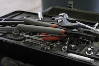 Tools are stacked after the maintenance shop used them during Operation Cold Steel at Fort McCoy, Wis., April 13, 2017. Operation Cold Steel is the U.S. Army Reserve's crew-served weapons qualification and validation exercise to ensure that America's Army Reserve units and Soldiers are trained and ready to deploy on short-notice and bring combat-ready and lethal firepower in support of the Army and our joint partners anywhere in the world. (U.S. Army Reserve photo by Staff Sgt. Debralee Best, 84th Training Command)