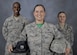 Staff Sgt. Jessica Fairchild (center), a former military training instructor and currently an individual protective equipment supervisor assigned to the 6th Logistics Readiness Squadron, pauses for a photo with Airman 1st Class Zenawi Tecle (left), a former trainee of Fairchild and now an entry controller with the 6th Security Forces Squadron, and Senior Airman Kristin Weiland (right), an individual protective equipment technician with the 6th LRS, Feb. 24, 2017, at MacDill Air Force Base, Fla. Fairchild served four years as an MTI applying professionalism and dedication to train thousands of people and groomed them into Airmen before returning to her current career field. (U.S. Air Force photo/Airman 1st Class Mariette Adams)