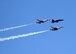 Retired U.S. Air Force Lt. Col. Dale Cooke, former 1982 Thunderbirds slot pilot and Lt. Col. Richard McCurdy, 2nd Fighter Training Squadron commander (middle position), are accompanied by U.S. Air Force Air Demonstration Squadron Thunderbirds Maj. Nick Krajicek, slot pilot (left), and Lt. Col. Kevin Walsh, operations officer (bottom right), during a low pass over the flight line at Tyndall Air Force Base, Fla., April 21, 2017. Cooke flew aircraft #177 (Slot Machine) in the early 1980s and the name Slot Machine was carried over to the current F-16 Falcon that holds the slot position in the Thunderbirds formation. (U.S. Air Force photo by Tech. Sgt. Javier Cruz/ Released)