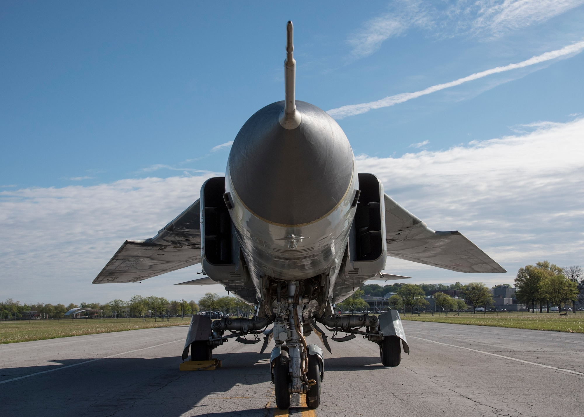 DAYTON, Ohio -- The Mikoyan-Gurevich MiG-23MS “Flogger-E” moved into the museum's Cold War Gallery on April 25, 2017. (U.S. Air Force photo by Ken LaRock)