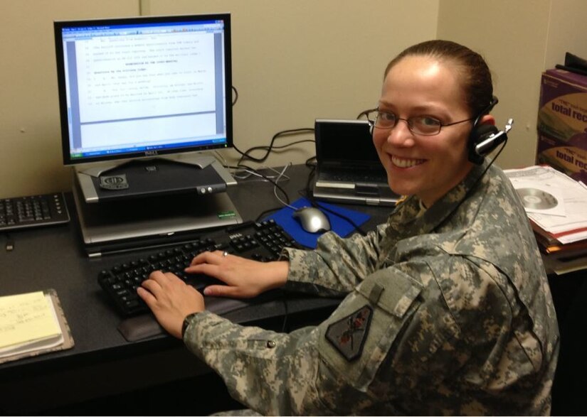 A Soldier in the JAG corps for 10 years, Staff Sgt. Sarah Hawley is a court reporter. Qualified airborne and air assault, Hawley mobilized for four years including time with the 82nd Airborne Division and at Guantanamo Bay.