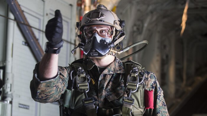 U.S. Special Operations Forces personnel take part in a military freefall jumpmaster course on Kadena Air Base, Okinawa, Japan, April 19, 2017. This marked the first time in history that the course was delivered outside of the continental United States. Hosted by the U.S. Marines Corps 3rd Reconnaissance Battalion and administered by a Mobile Training Team, the course qualified 27 Marines, Soldiers and Airmen as military freefall jumpmasters in Okinawa.