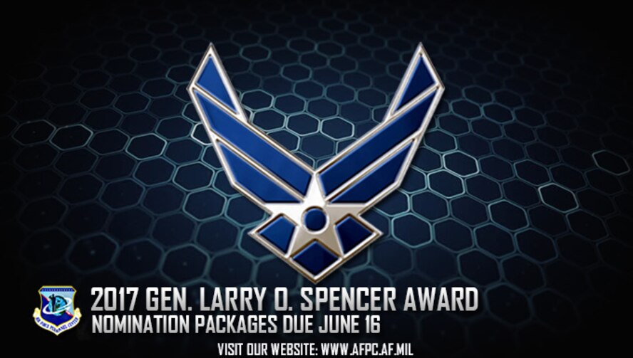 Air Force officials are in search of nominees for the 2017 General Larry O. Spencer Innovation Awards. All submissions are due to the Air Force Personnel Center by June 16. (U.S. Air Force graphic by Staff Sgt. Alexx Pons) 