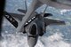 A U.S. Air Force F-35 Lightning II from Hill Air Force Base, Utah, is refueled by a 100th Air Refueling Wing KC-135 Stratotanker during a flight to Estonia on April 25, 2017. The F-35s are participating in their first-ever flying training deployment to Europe. (U.S. Air Force photo by Senior Airman Christine Groening) 
