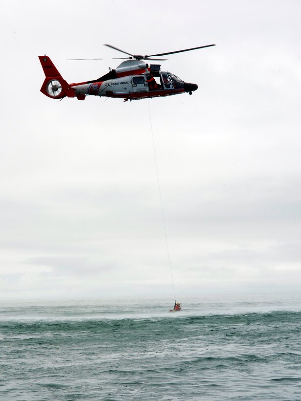 The Coast Guard and partner agencies conducted an ocean rescue demonstration near Ventura, Calif., April 18, 2017. Coast Guard photos by Petty Officer 3rd Class Andrea Anderson