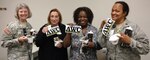 The team points winner in the Move It 2 Lose It Challenge was “Maternal Child,” made up of (from left) Col. Elizabeth Murray, Amber Barker, Lawanda Clark and  Maj. Adriana Hollis.