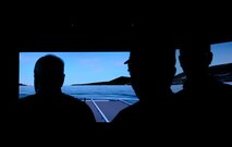 Members of the Legion of Valor look at boat simulators while touring the Maritime Intermodal Training Department at Joint Base Langley-Eustis, Va., April 21, 2017. Along with the MITD, the Legion of Valor toured the U.S. Army Training and Doctrine Command, Third Port, the 128th Aviation Brigade and the U.S. Army Transportation Museum. (U.S. Air Force photo/Airman 1st Class Kaylee Dubois)