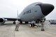 U.S. Air Force Airmen from the 909th Aircraft Maintenance Unit prepare a KC-135 Stratotanker for pre-flight inspections April 20, 2017, at Kadena Air Base, Japan. The 909th Air Refueling Squadron performed refueling operations for Kadena’s F-15 Eagles going to Guam for Exercise Vigilant Ace. (U.S. Air Force photo by Senior Airman Lynette M. Rolen)