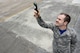 U.S. Air Force Airman 1st Class Joshua Tuckett, 18th Operations Support Squadron weather flight weather apprentice, conducts weather observation using a kestrel reader April 21, 2017, at Kadena Air Base, Japan. The kestrel is used to measure air pressure, relative humidity, wind speed and direction. (U.S. Air Force photo by Senior Airman John Linzmeier)