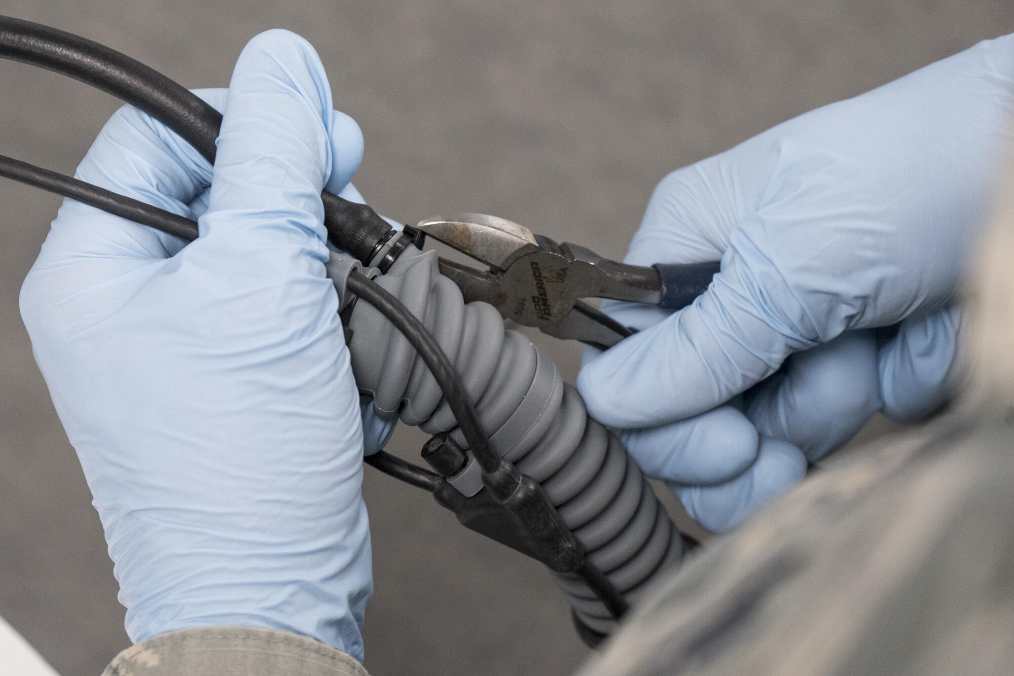 Tech. Sgt. Eduard Van Thiel, 339th Flight Test Squadron aircrew flight equipment journeyman, reassembles components of an MBU-20/P oxygen mask April 26, 2017, at Robins Air Force Base, Georgia. Aircrew flight equipment specialists ensure all flight and safety equipment are operational and able to be fully utilized during operations and emergency situations. (U.S. Air Force photo by Jamal D. Sutter)