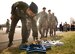 Airmen lay stones in accordance with Jewish culture at Ramstein Air Base, Germany, April 25, 2017. The laying of the stones is a tradition to mark a visit to the grave site of a loved one. Airmen laid stones during the 86th Airlift Wing’s Holocaust Remembrance to honor the victims of the estimated 11 million who were killed during the Holocaust. (U.S. Air Force photo by Senior Airman Elizabeth Baker)