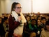 A Ramstein Air Base student asks Bob and Ann Kirk, Holocaust survivors and honored guests, a question during the 86th Airlift Wing’s Holocaust Remembrance at Ramstein Air Base, Germany, April 25, 2017. As Jewish people living in Germany before World War II, the Kirks suffered from persecution and escaped to Great Britain via the Kindertranport, a series of rescue efforts to relocate thousands of refugee Jewish children. Today they travel and share their stories to raise awareness of the Holocaust and honor those who were persecuted. (U.S. Air Force photo by Senior Airman Elizabeth Baker)