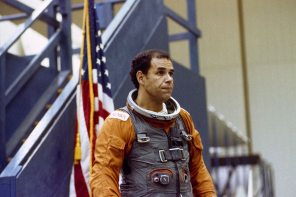 Astronaut Fred Gregory, a 1964 graduate of the U.S. Air Force Academy, is the first African-American to pilot the space shuttle as a member of the Challenger crew on mission STS-51B. (NASA photo)