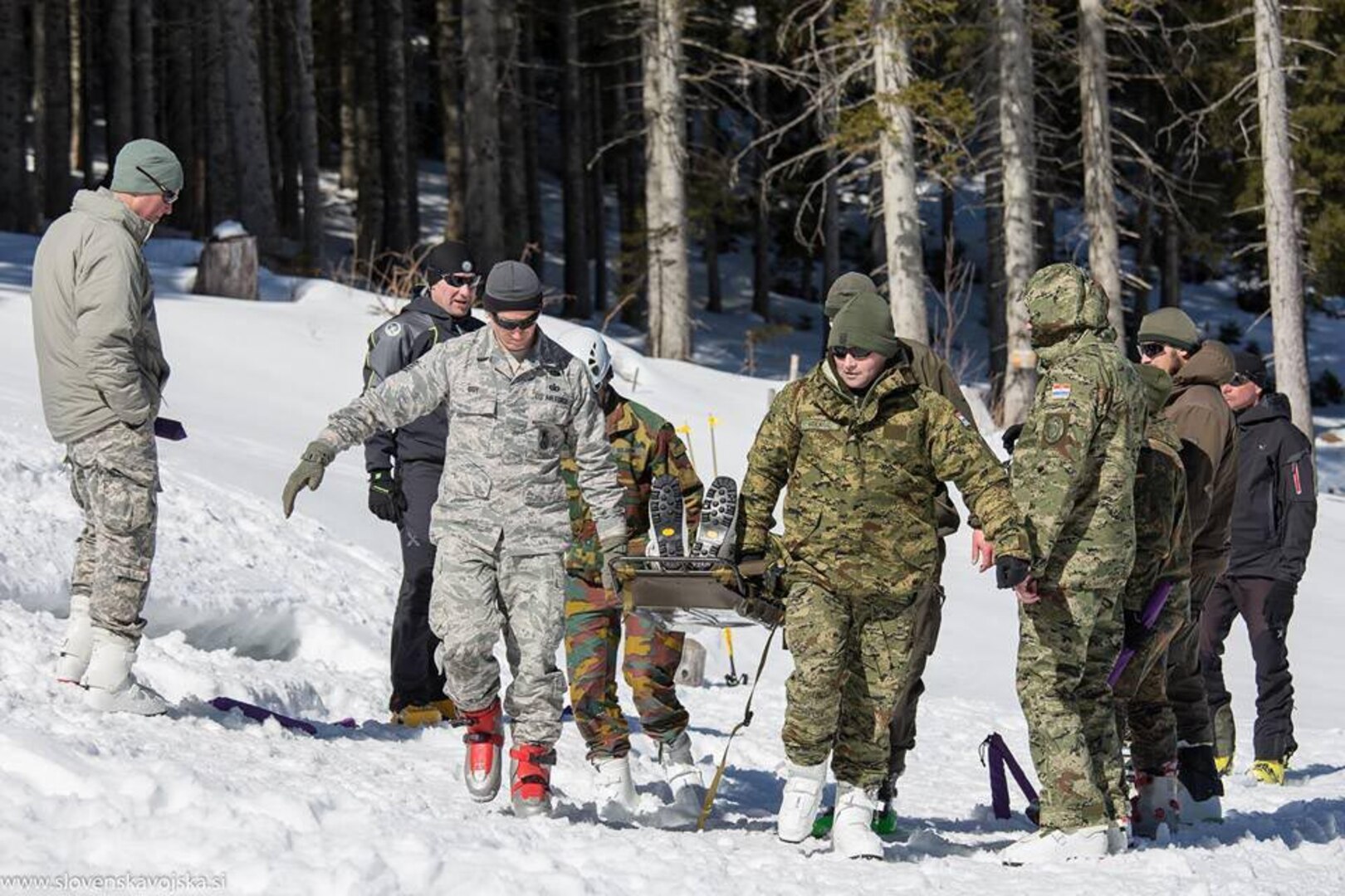 Colorado National Guard Citizen-Soldiers and Citizen-Airmen participate in the 10th anniversary NATO Non-Commissioned Officer Winter Camp in the mountains of Slovenia, March 3-10, 2017. The Colorado-Slovenia partnership is part of the National Guard’s State Partnership Program. 
