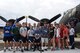 Retired Maj. Carl Pampe, stands with the category winners of the Mighty Eighth Heritage 8K at Barksdale Air Force Base, La., April 26, 2017. Former and present Eighth Air Force heroes were honored during the event to recognize the service and sacrifices they made for their country. (U.S. Air Force photo by Senior Airman Erin Trower)