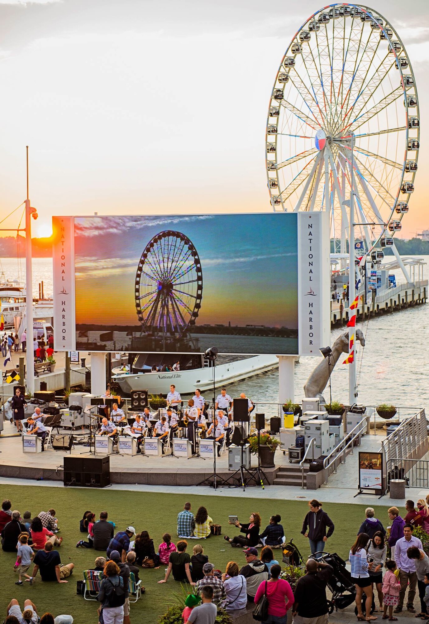The 2017 Summer Concert Series begins at the National Harbor on Saturday, June 10, 2017. All concerts begin at 7 p.m. and are subject to cancellation due to weather. (Photo by Chief Master Sgt. Kevin Burns)
