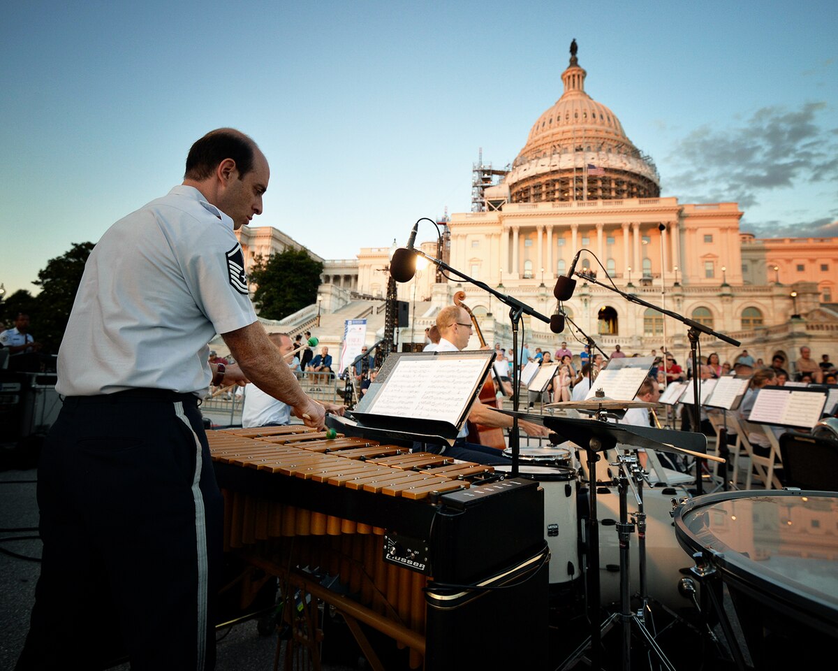 The 2017 Summer Concert Series begins at the U.S. Capitol on Tuesday, June 6, 2017. All concerts begin at 8 p.m. and are subject to cancellation due to weather. (Photo by Staff Sgt. Christopher Muncy)