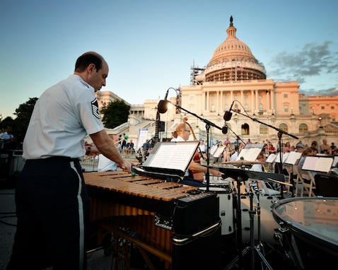 The 2017 Summer Concert Series begins at the U.S. Capitol on Tuesday, June 6, 2017. All concerts begin at 8 p.m. and are subject to cancellation due to weather. (Photo by Staff Sgt. Christopher Muncy)