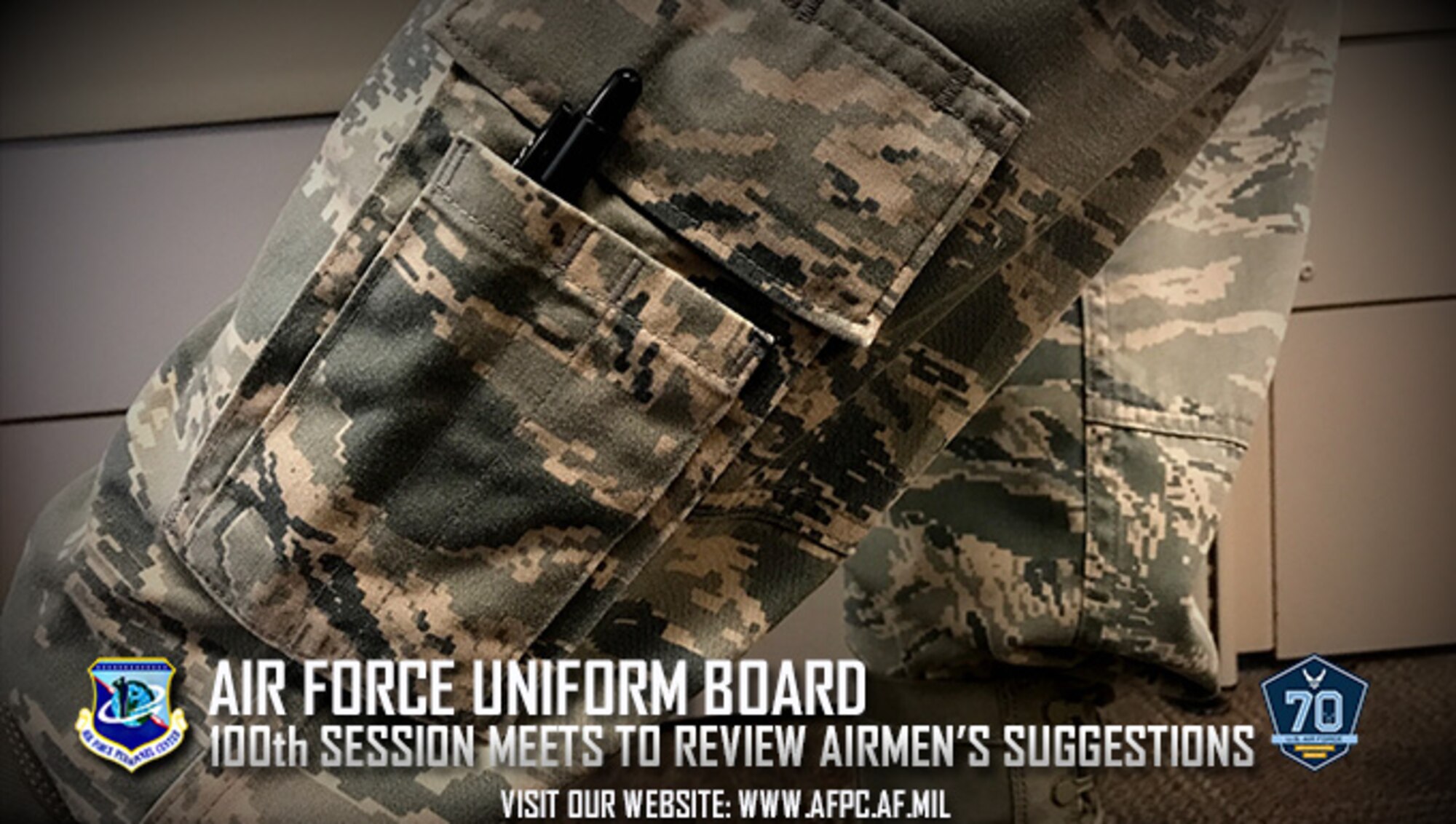 The 100th session of the Air Force Uniform Board is in session through April 28, 2017, to review ideas and recommendations submitted by Airmen in order to improve or change Air Force uniforms, wear policy and grooming standards. The board does not come up with its own ideas, but vets ideas submitted by Airmen. (U.S. Air Force photo by Kat Bailey)