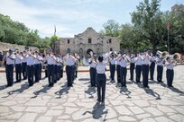 502nd Civil Engineer Squadron Explosive Ordnance Disposal technicians from Joint Base San Antonio-Lackland demonstrated their equipment and methods of bomb disposal during San Antonio’s Fiesta 2017 Air Force Day at the Alamo April 24. Fiesta originated in 1891 as a tribute to the heroes of the Alamo and the Battle of San Jacinto. (U.S. Air Force photo by Andrew C. Patterson)
