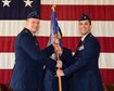 Col. Stan Lawrie, 14th Operations Group Commander, hands the 50th Flying Training Squadron guidon to Lt. Col. Nathan Smith at the 50th Flying Training Squadron Change of Command ceremony April 21, 2017, on Columbus Air
Force Base, Mississippi. Smith was previously the Chief of Safety. (U.S. Air Force photo by Elizabeth Owens)