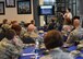 Brittany Thompson, a victims’ advocate at the Helen Ross McNabb Center, briefs Airmen assigned to the Air National Guard’s I.G. Brown Training and Education Center in east Tennessee, April 27, 2017, during a campus sexual assault awareness month luncheon. Base and TEC officials also scheduled a 5K run Saturday, April 29, as the nation’s annual campaign on how to prevent sexual violence comes to a close. More than two dozen participants were expected at the run. (U.S. Air National Guard photo by Master Sgt. Mike R. Smith)