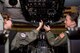 Carolyn Shaffer, pilot for a day, and 1st. Lt. Caitlyn Potts, a pilot with the 756th Air Refueling Squadron, press buttons on a KC-135R Stratotanker April 28, 2017, at Joint Base Andrews, Maryland. Shaffer is diagnosed with Acute Myloid Leukemia and is the 20th pilot for a day. Pilot for a Day is a program which grants children who are diagnosed with cancer the experience of being an aviator for a day. 