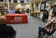 Emily Donovan, daughter of Senior Master Sgt. Rebecca Donovan, 168th Force Development superintendent, Alaska Air National Guard, answers questions from Devin Fry, sports anchor from Fairbanks’ CBS affiliate, and Danny Martin, sports editor of Fairbanks Daily News-Miner, inside the Ben Eielson High School library, April 27, 2017, Eielson AFB, Alaska. Donovan, will be playing college volleyball in Tennessee and will study exercise science and sports psychology. (U.S. Air National Guard photo by Senior Master Sgt. Paul Mann/Released)