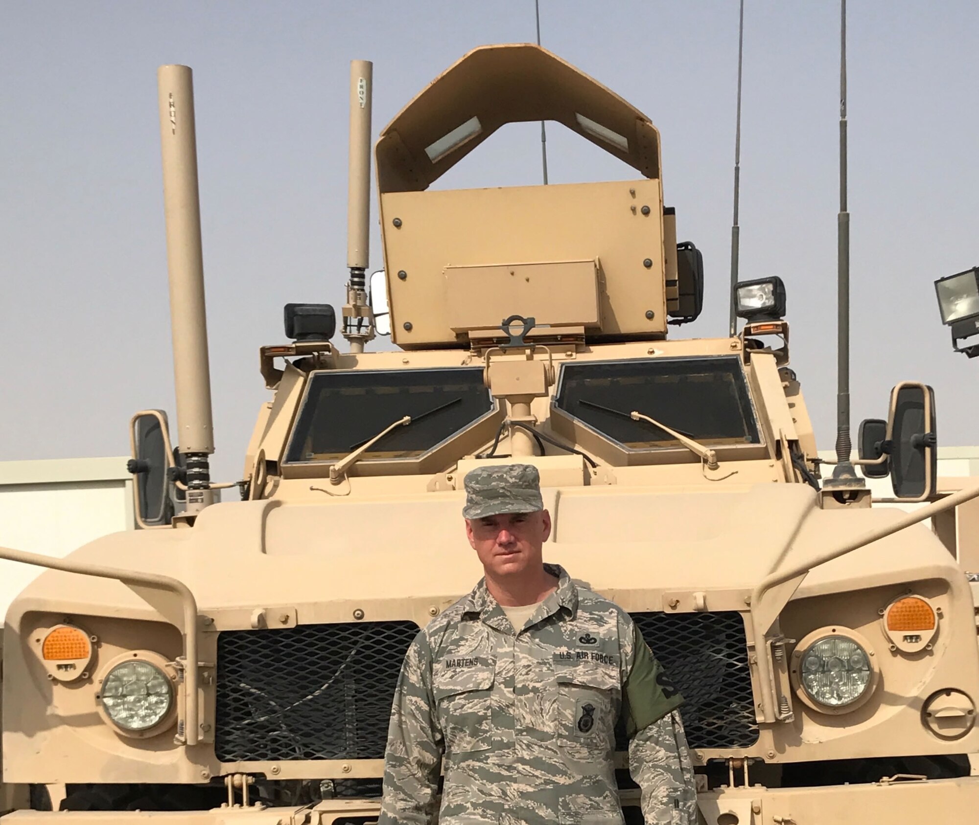 482nd Fighter Wing Security Forces Member, Senior Master Sgt. Chad E. Martens was recently selected as Senior Noncommissioned Officer for U.S. Air Forces Central Command for the period of June 1 – July 31, 2017. Martens is the logistics and resources superintendent at an undisclosed location in Southwest Asia. (U.S. Air Force photo)