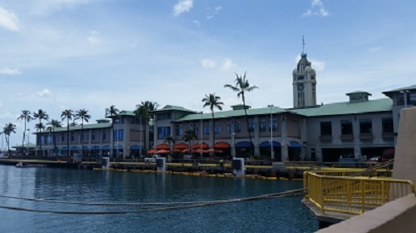 A view of the Aloha Tower in Honolulu, HI.