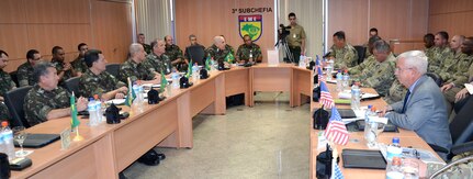 Delegates convene for the 33rd army-to-army staff talks between Brazil and the United States. 