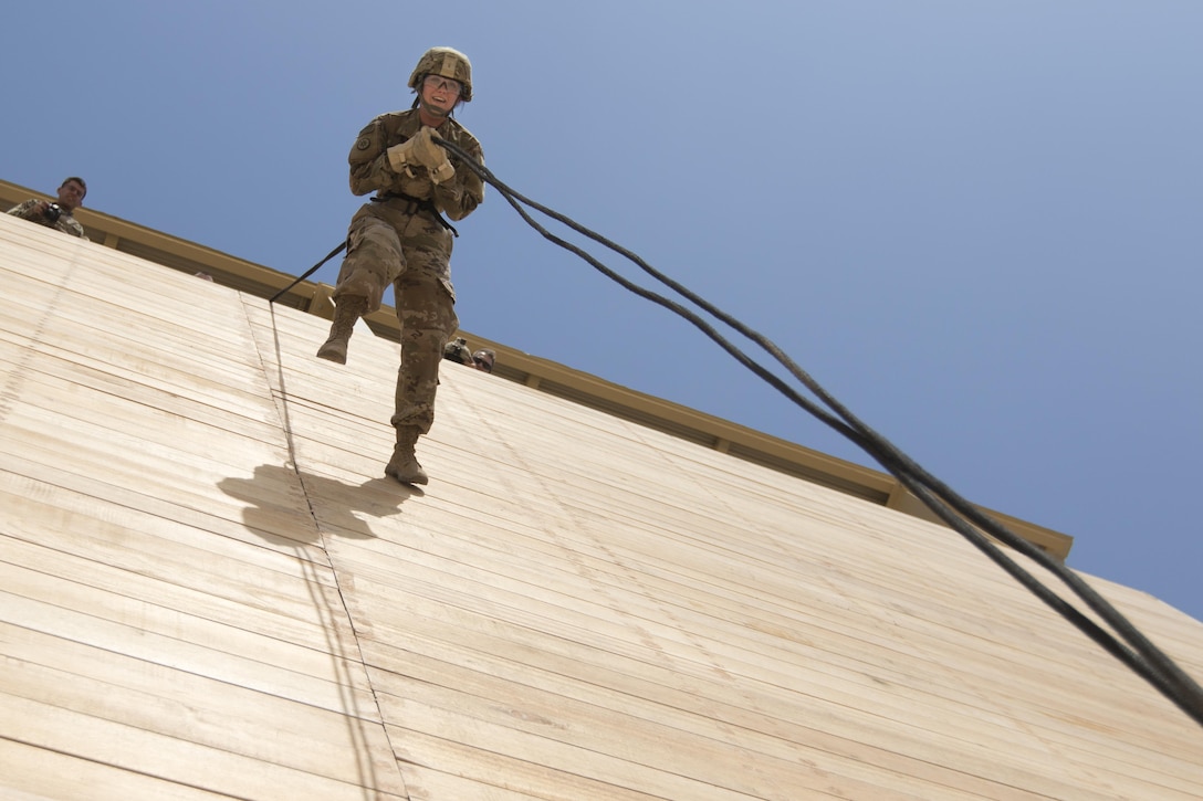 316th ESC rappels into Professional Development