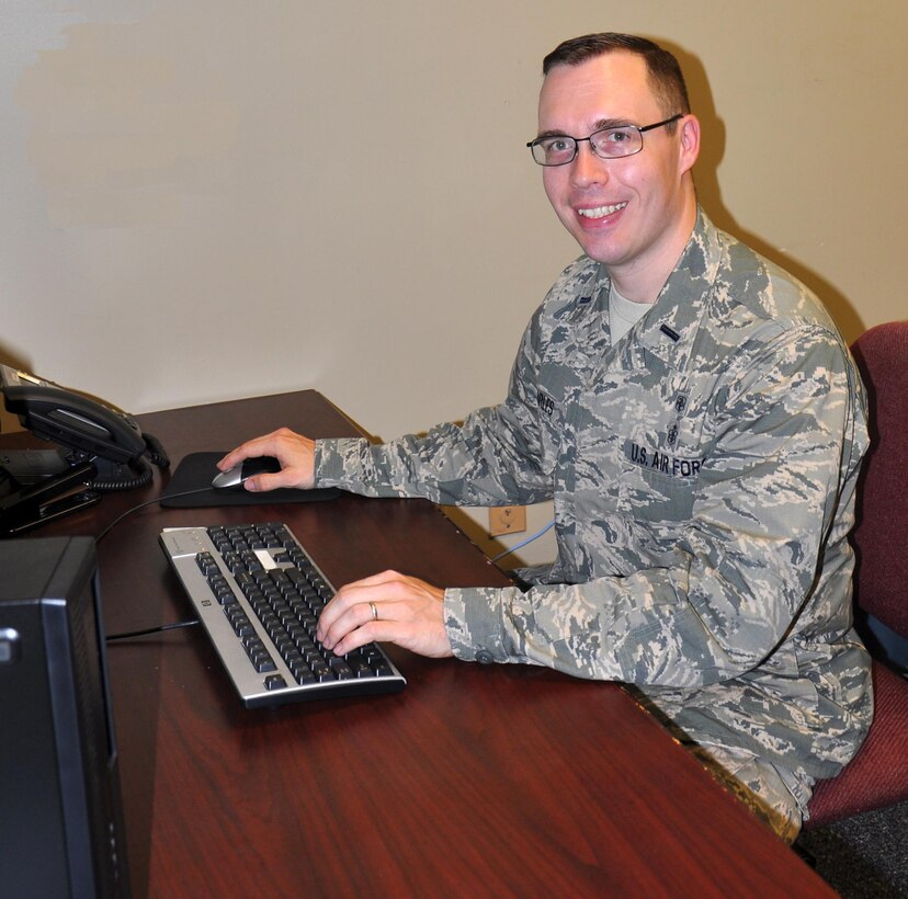 1st Lt Jonathan Charles, 445 Aeromedical Staging Team Squadron Medical Readiness officer-in-charge, is the 445th Airlift Wing August 2017 Spotlight Performer. (U.S. Air Force photo/Lt. Col. Cynthia Harris)