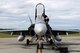 Two Royal Canadian Air Force airmen work on the cockpit of a CF-18 Hornet fighter aircraft assigned to the 425th Tactical Fighter Squadron from Canadian Forces Base, Bagotville, Canada, on the Eielson Air Force Base, Alaska, runway Aug. 1, 2017, during RED FLAG-Alaska (RF-A) 17-3. RF-A provides training for deployed maintenance and support personnel in sustainment of large-force deployed air operations. (U.S. Air Force photo by Senior Airman Cassie Whitman)