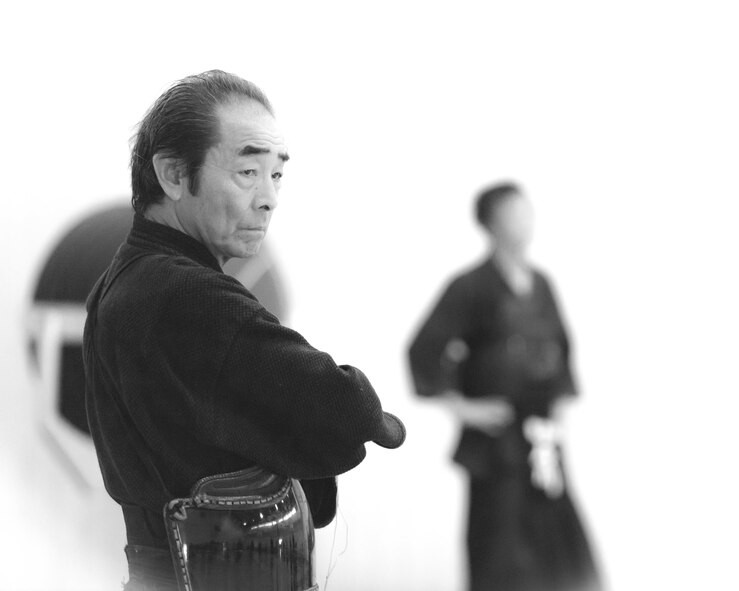 Kazuto Miura, Yokota Kendo Club’s instructor, keeps a close eye on students during the Kendo Club Joint Summer Camp at Yokota Air Base, Japan, July 29, 2017.