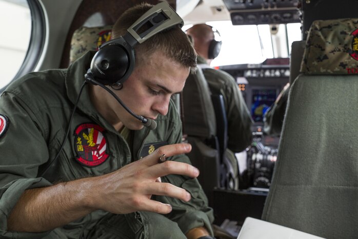 Marine spreads his wings