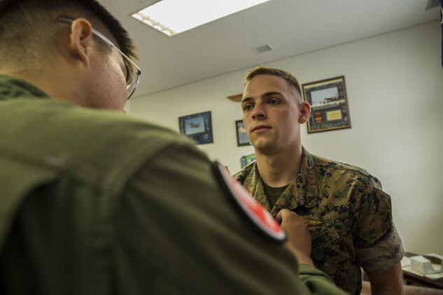 Marine spreads his wings